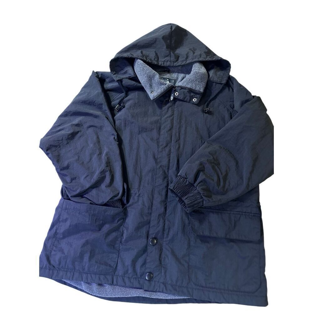 CYRK C3 Men's Blue Long Sleeve Nylon Fleece Lined Hooded Windbreaker Jacket XL